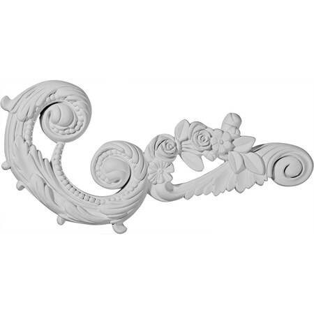 Ekena Millwork 11"W x 5 1/2"H x 1"P Monique Scroll Onlay, Right ONL11X05X01MO-R